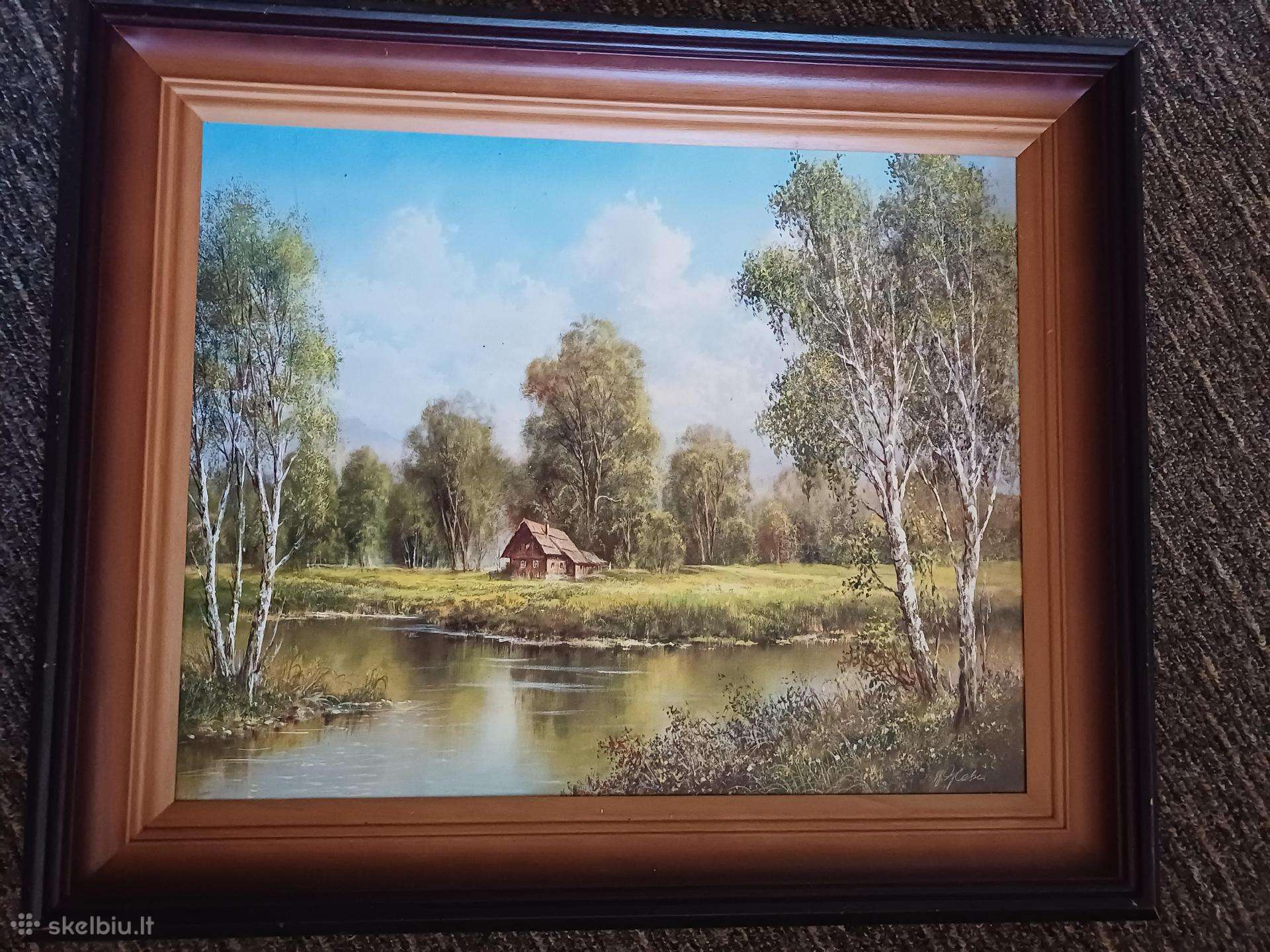 Paveiklas namukas prie ežero