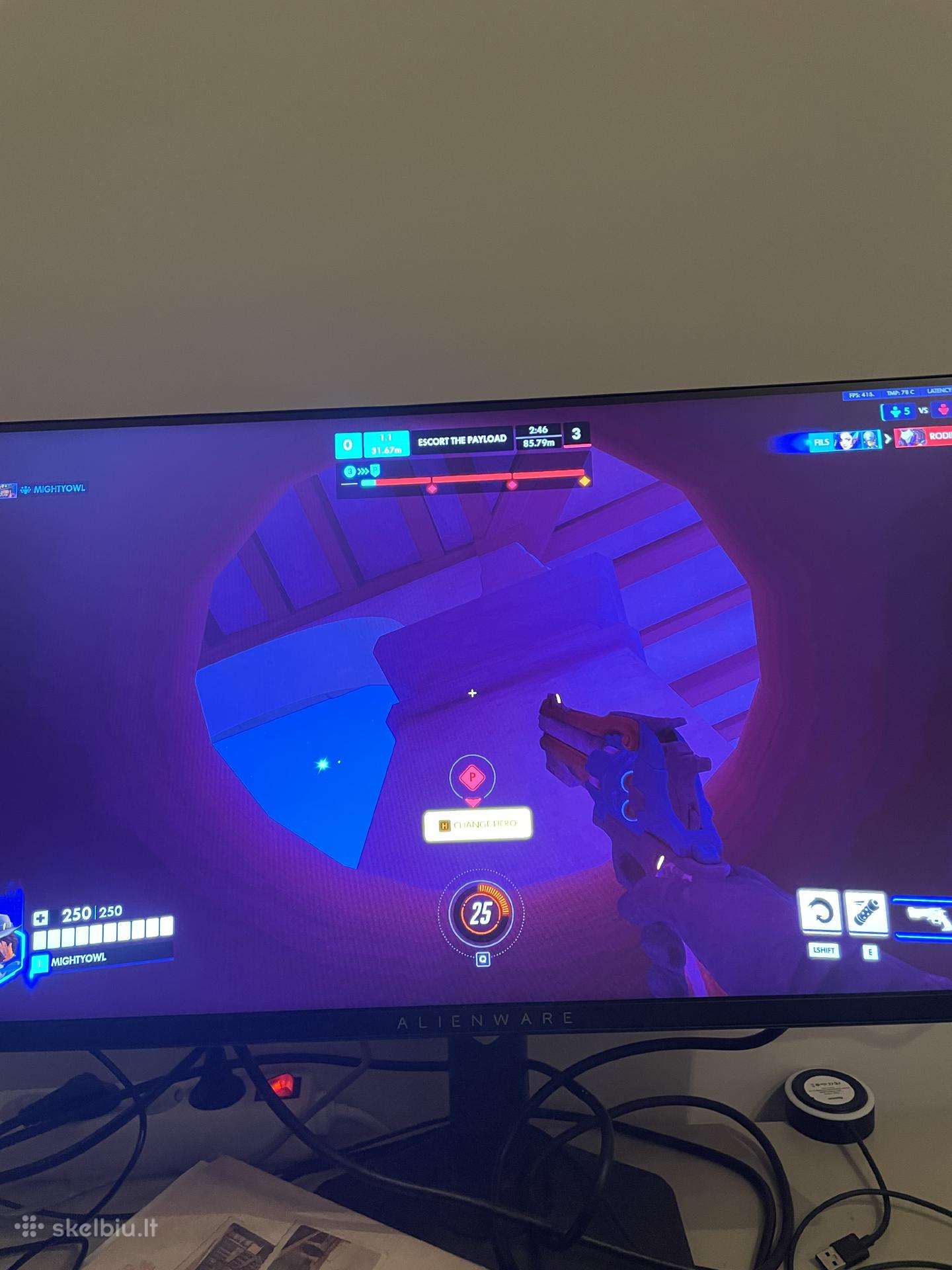 360hz ips 24" Full HD Alienware monitorius