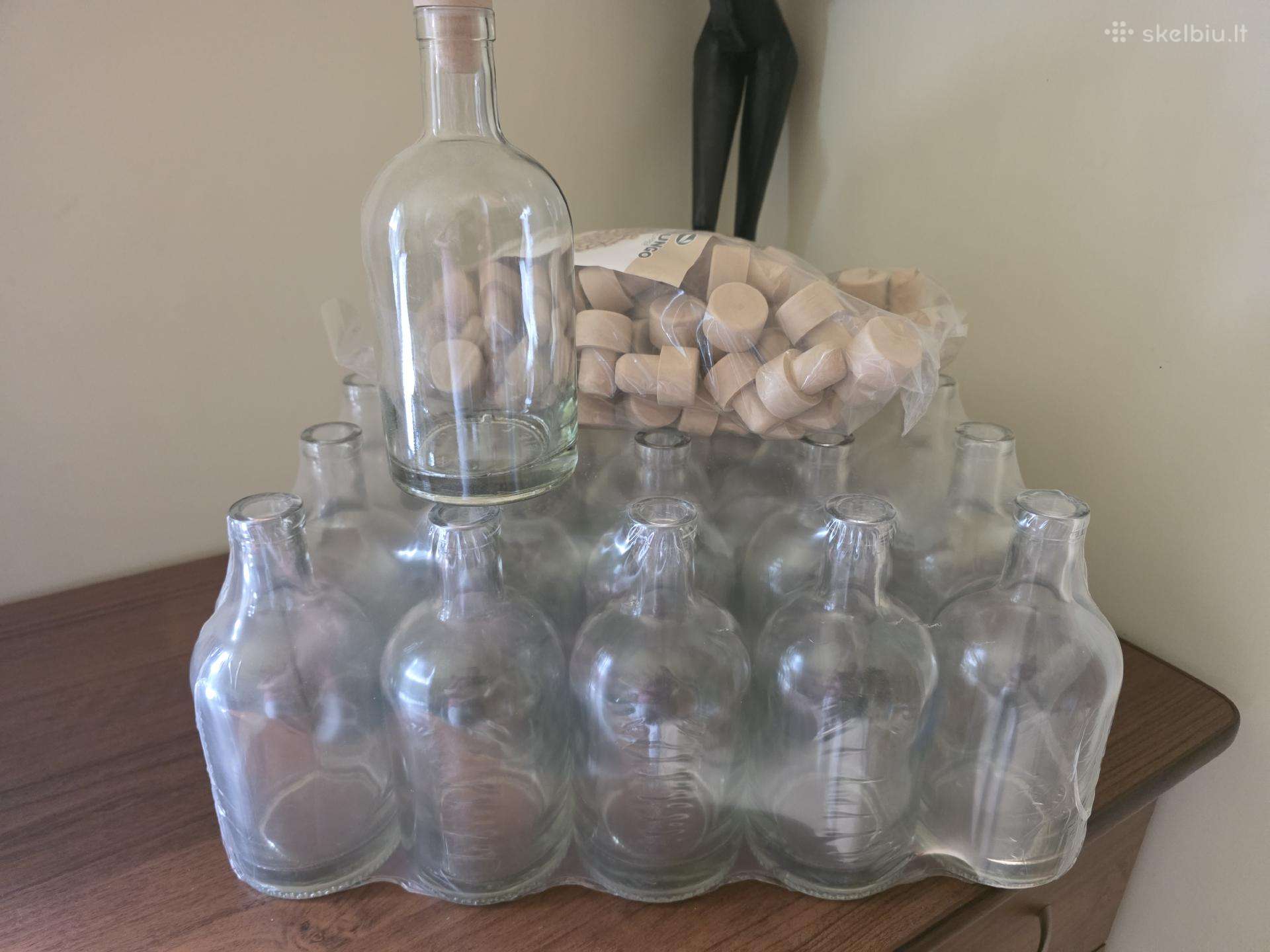 500 ml nauji stikliniai buteliai
