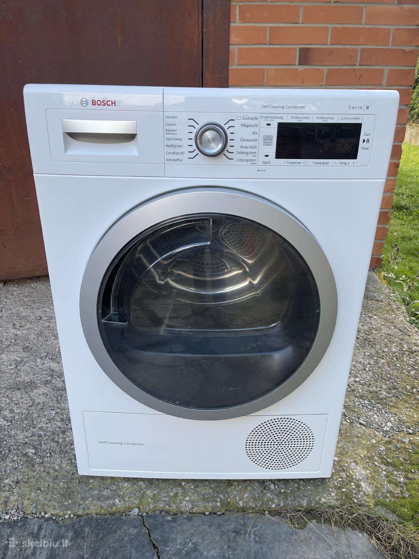 Džiovyklė Bosch 8kg išvalyti filtrai!