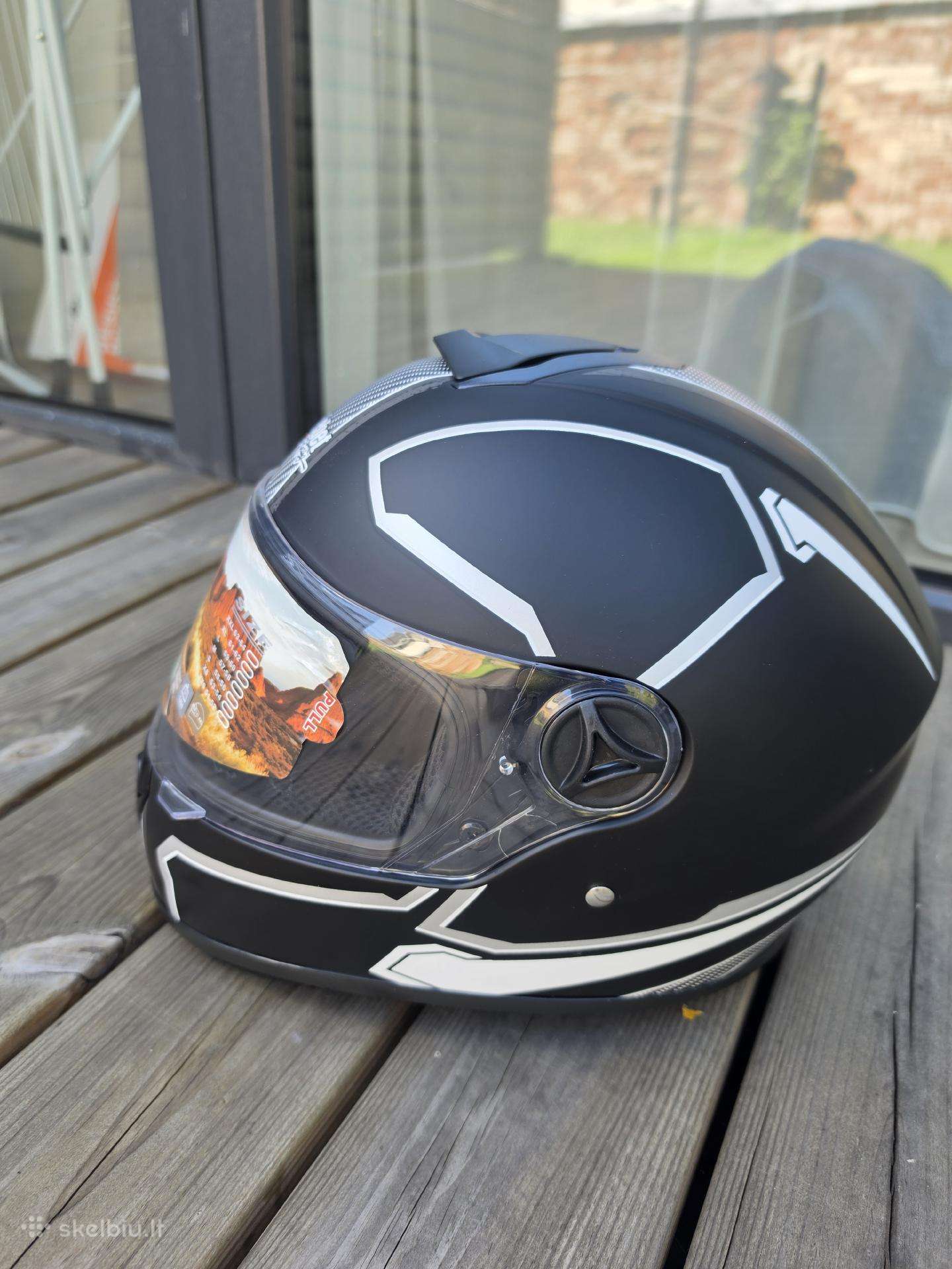 Motociklo šalmas s 55-56cm
