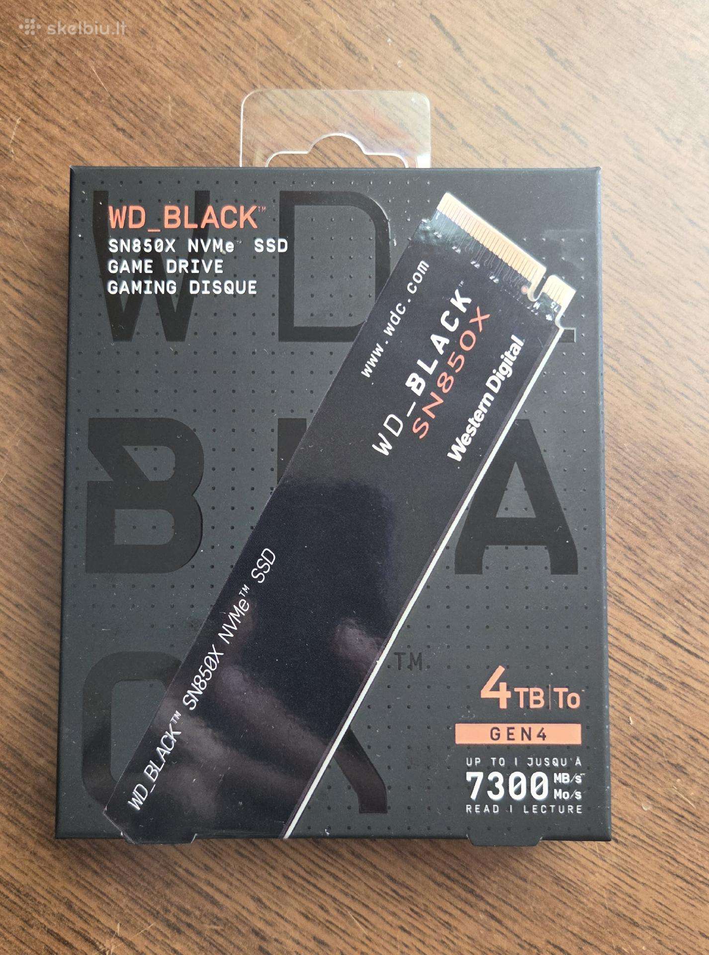 Wd Black Sn850x 4tb su garantija