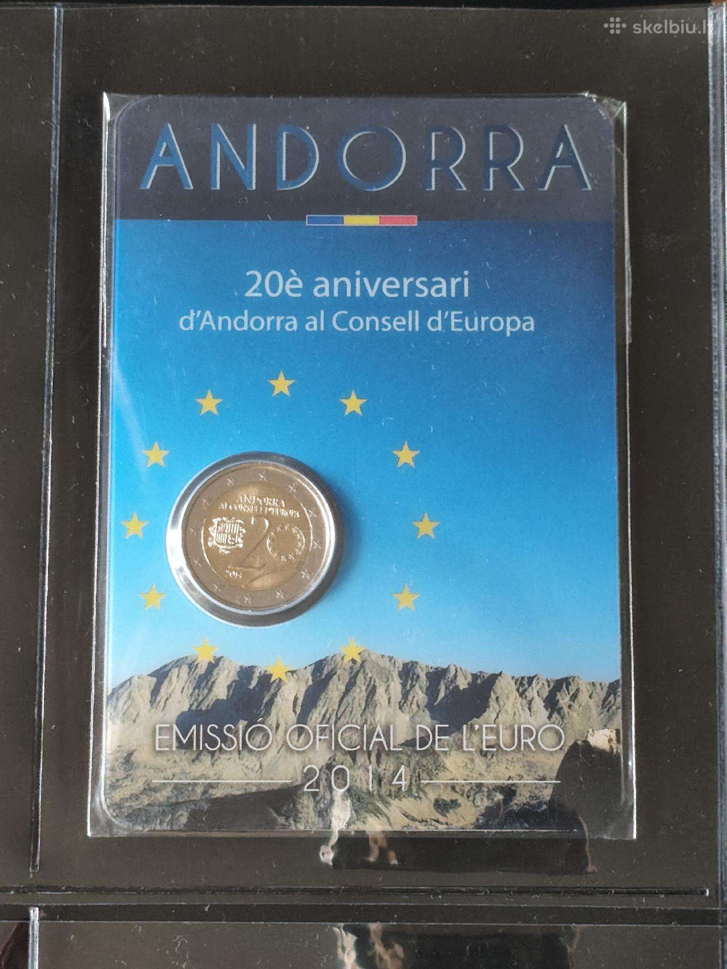 Andoros proginių 2 euro monetų komplektas