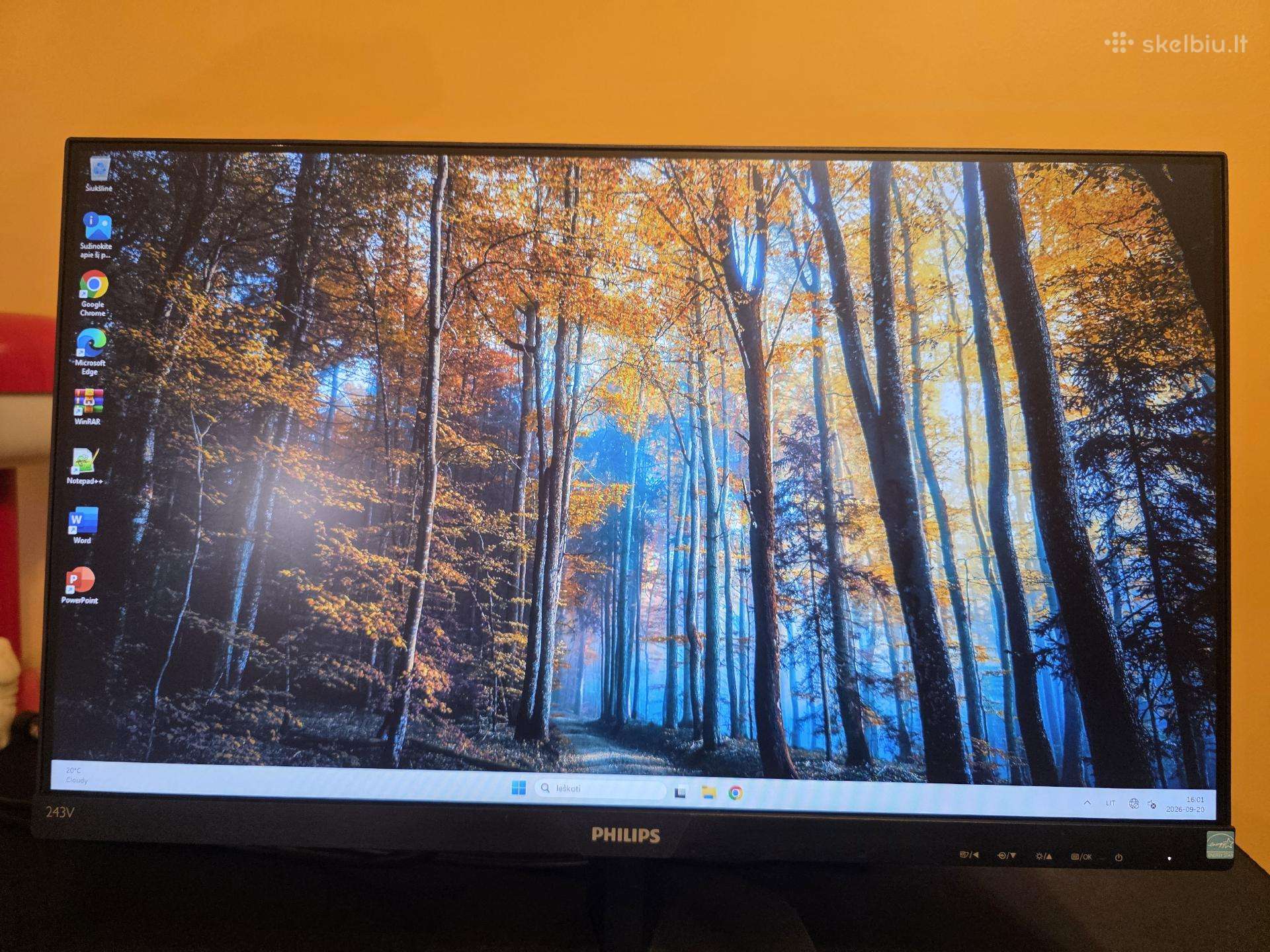 Philips monitorius 243v7qsb/00 24" Ips 75hz