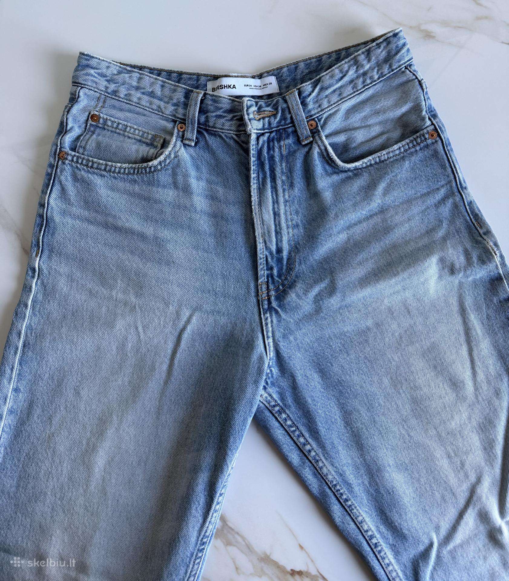 Bershka šviesiai mėlyni džinsai