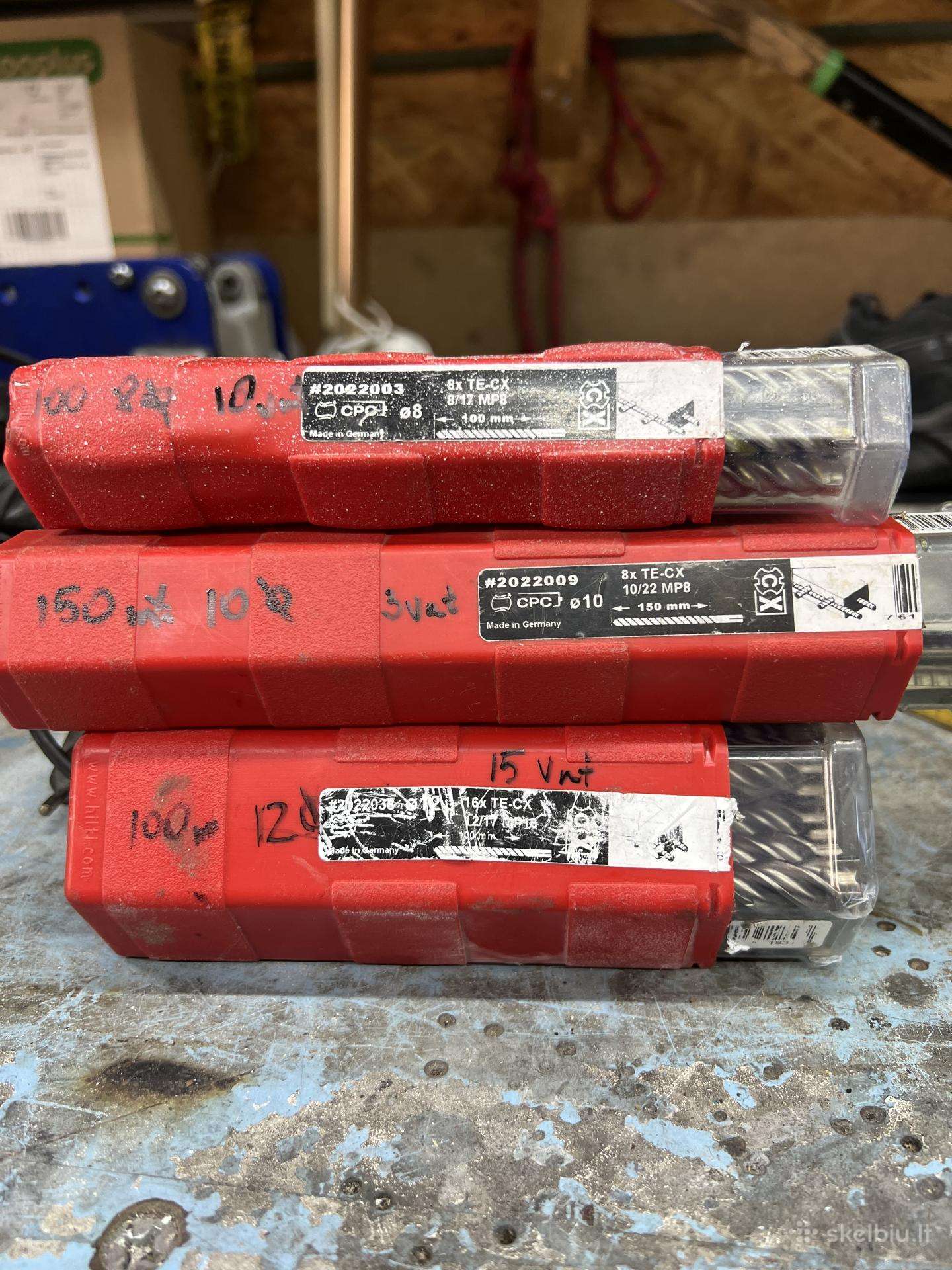 Hilti Beto gražtai 8mm,10mm,12mm