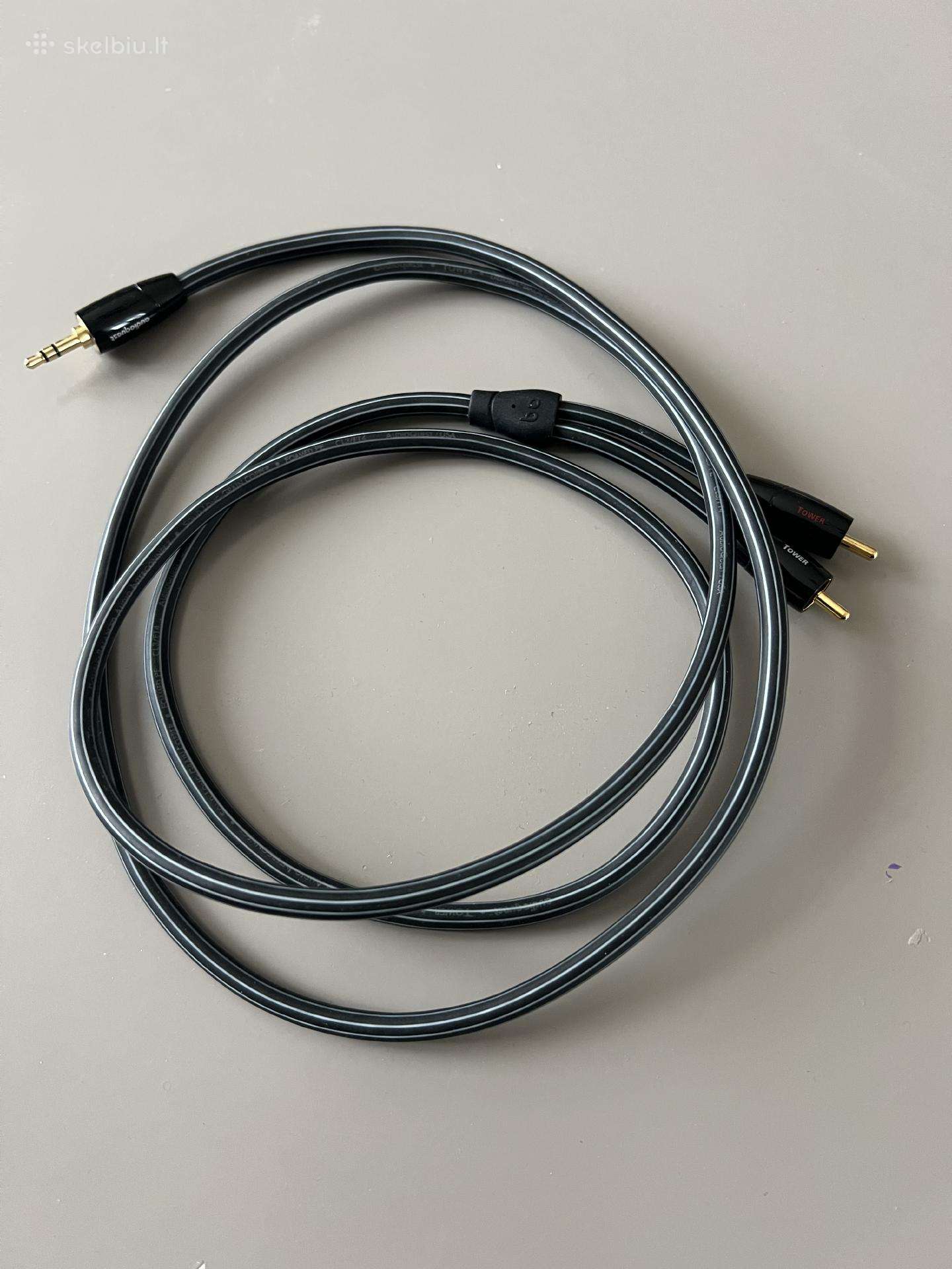 Audioquest Tower 3,5 mm į2x rca laidas, 1,5 m
