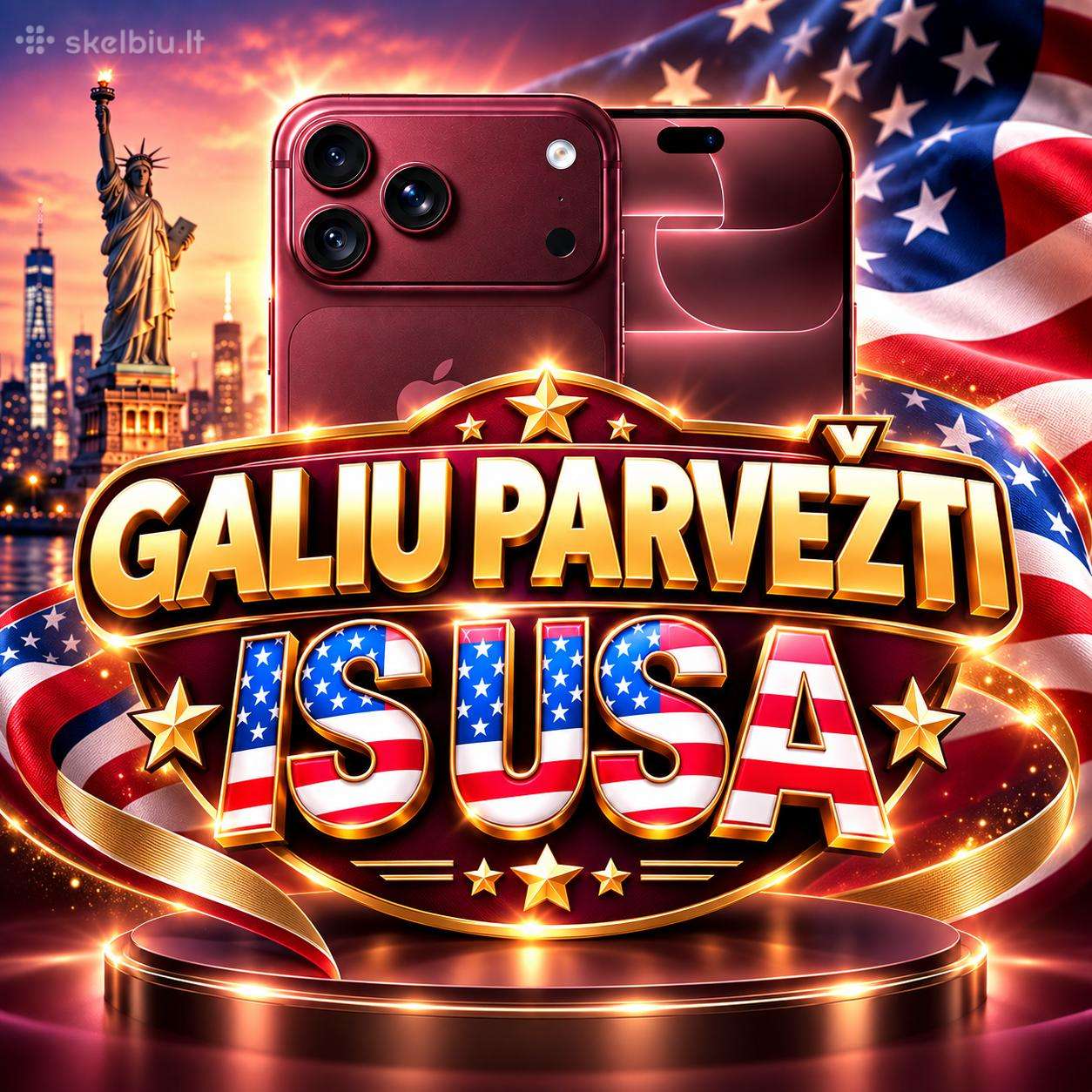 Apple iPhone 18 pro max Galiu parvežti iš Usa