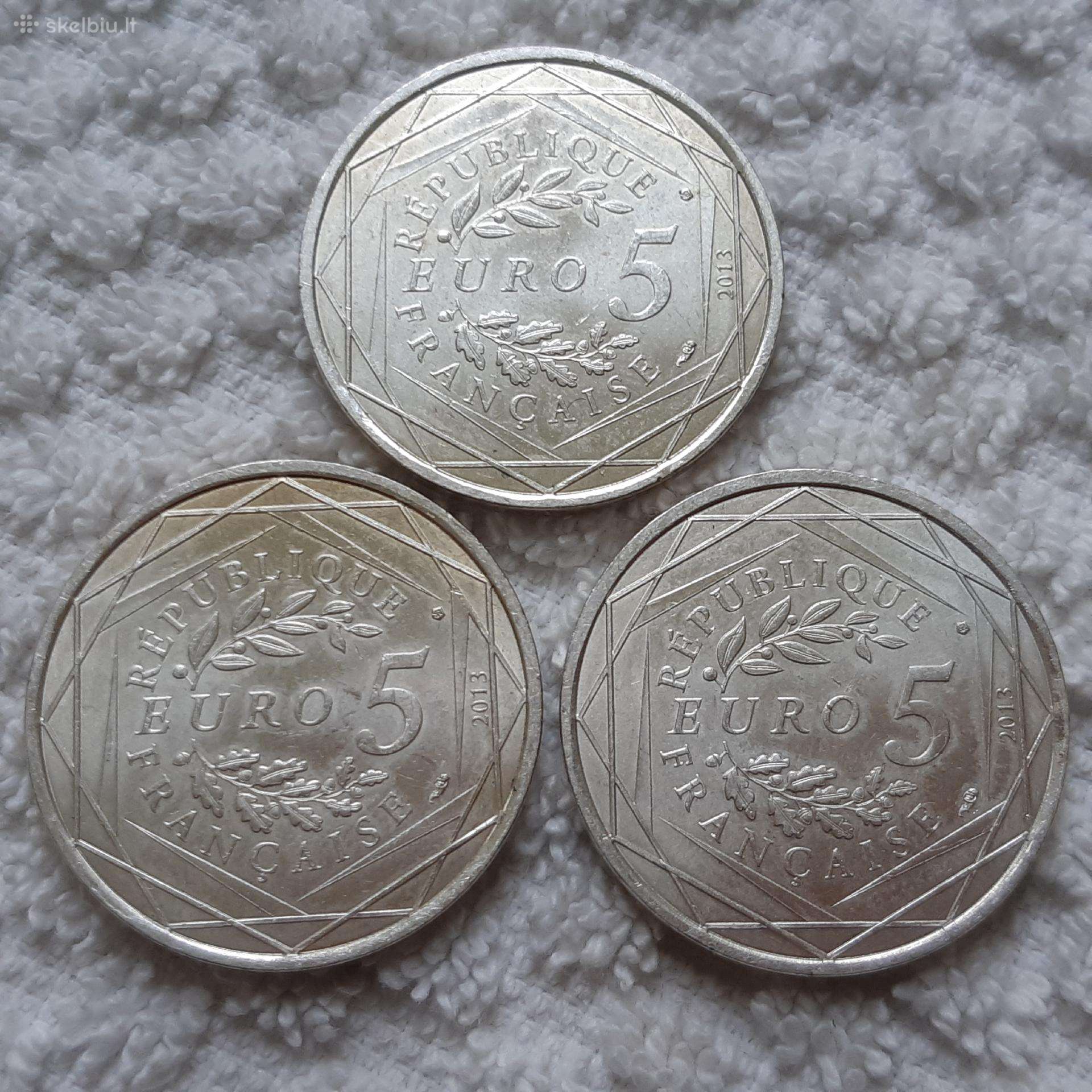 Prancūzija 5 euro sidabras 2013