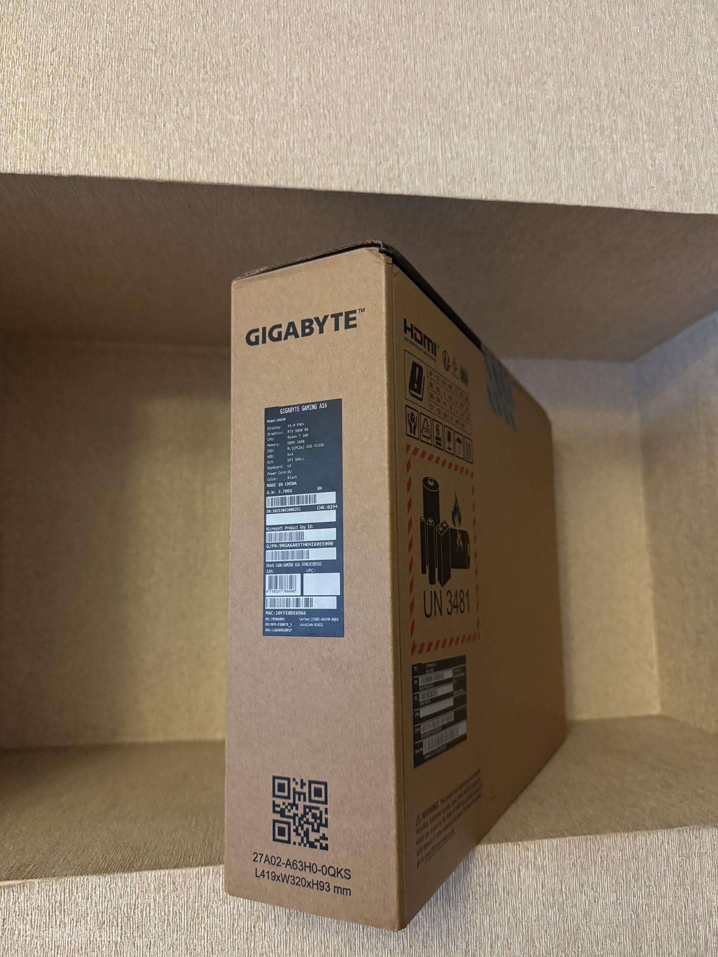 Gigabyte Gaming A16 – Naujas