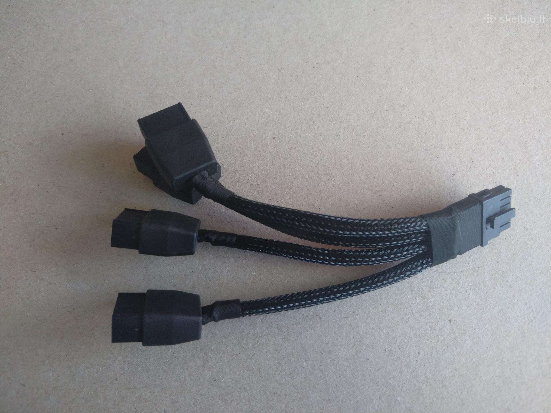 4x 8pin Pcie i 12vhpwr kabelis