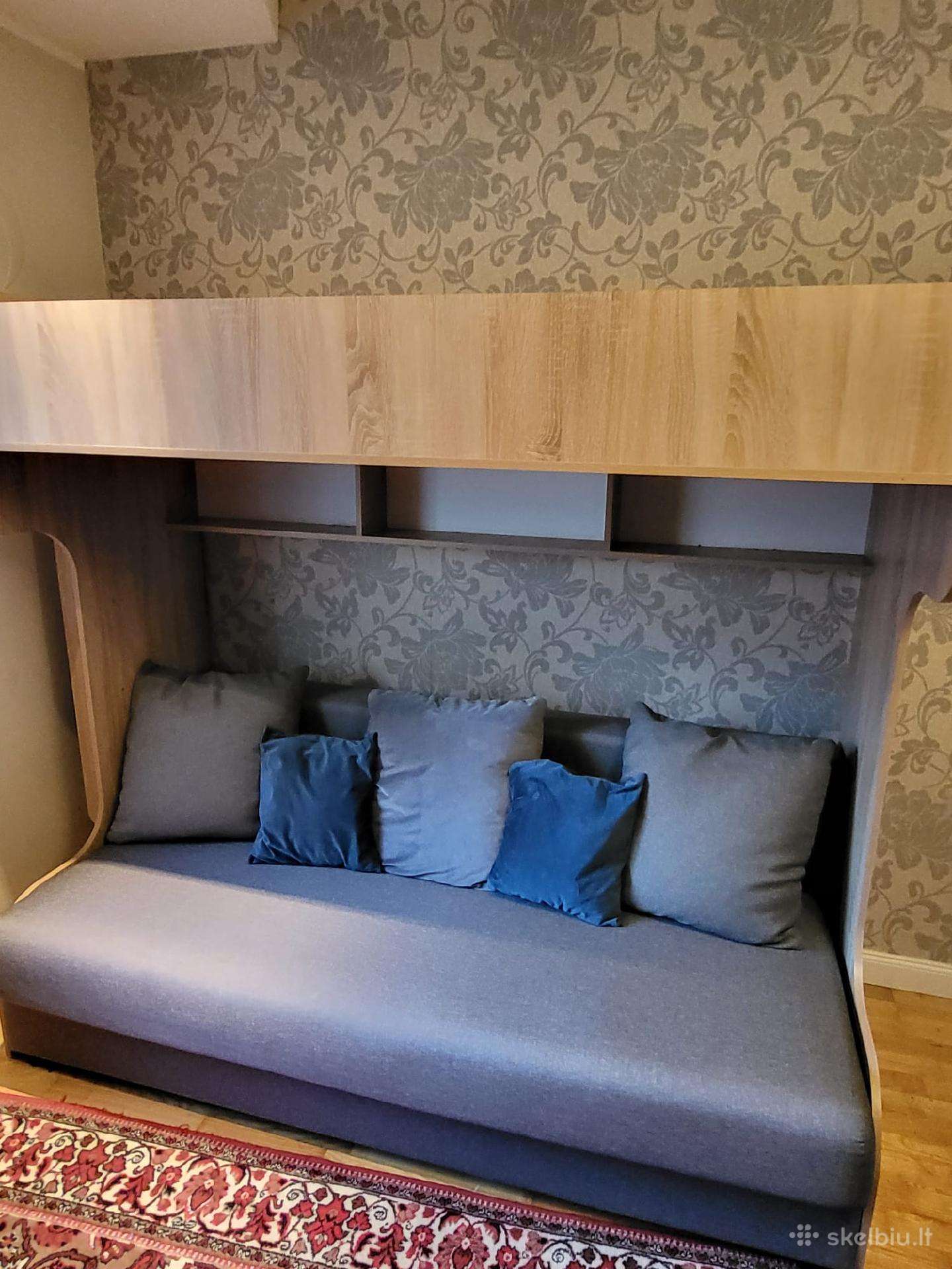 Dviaugštė lova vaikams su sofa