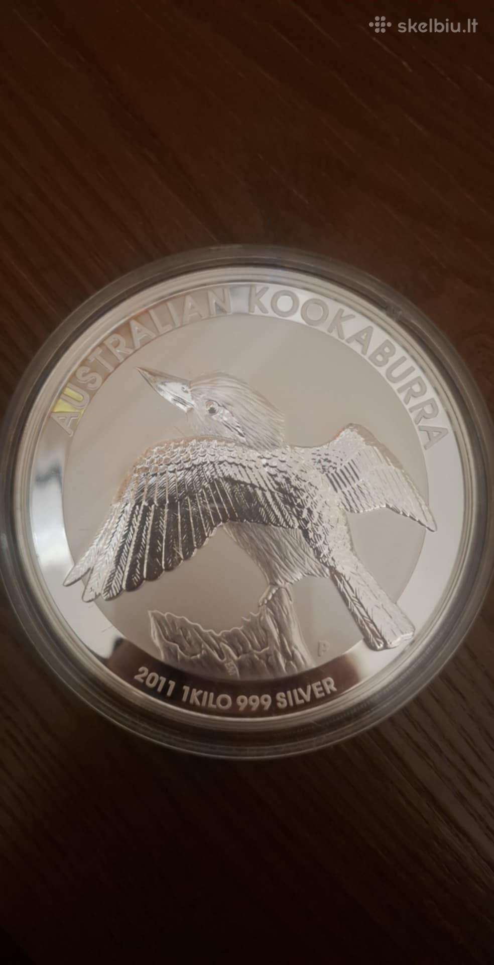 1 Kg Kookaburra 2011 Australija Sidabrinė Moneta