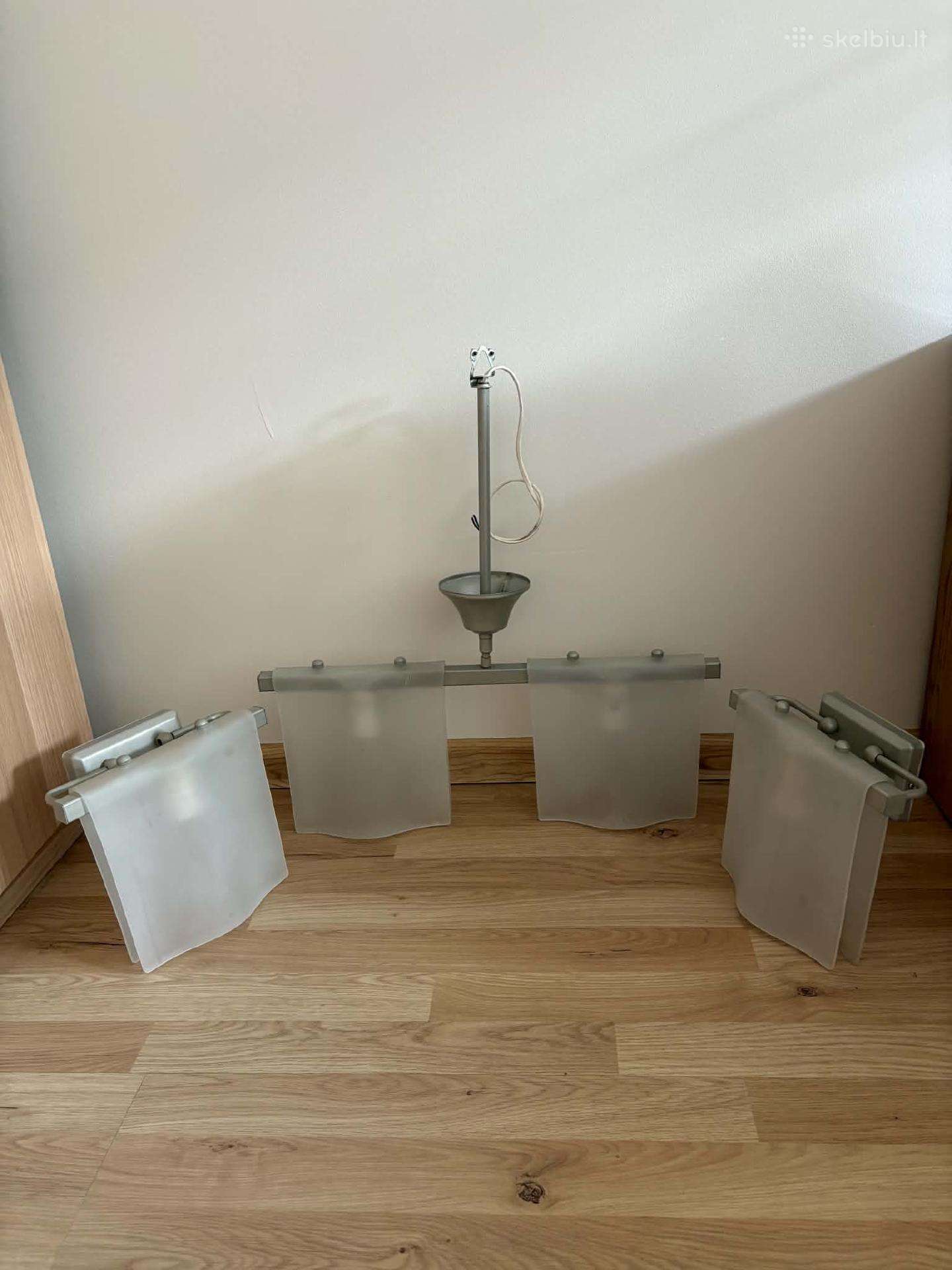 Lubinis šviestuvas + 2 sieniniai šviestuvai (bra)