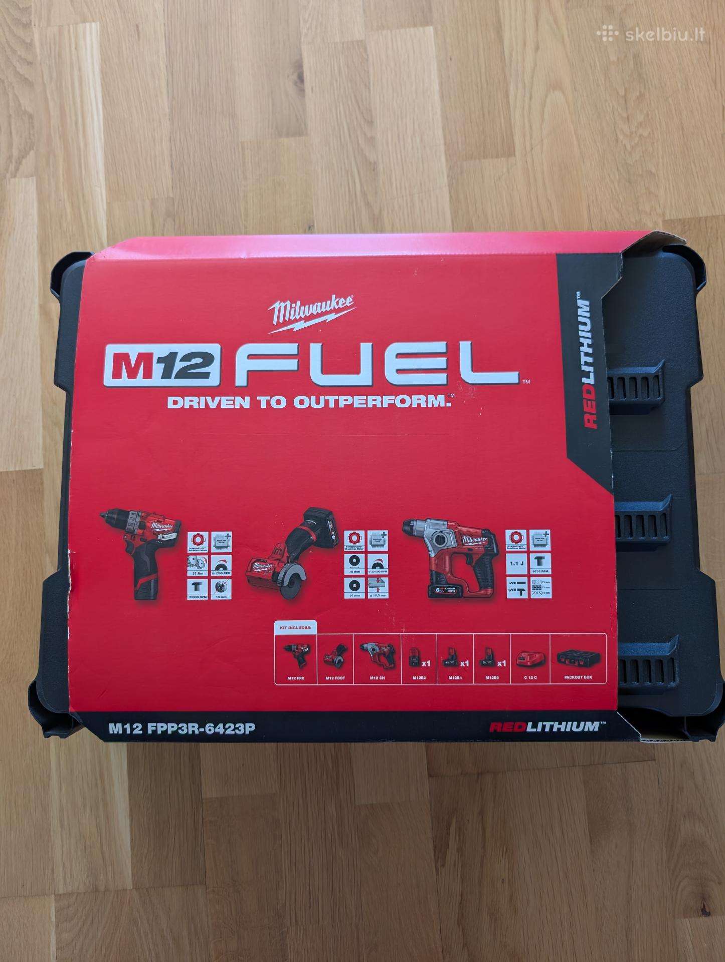 Naujas Milwaukee m12 įrankių komplektas