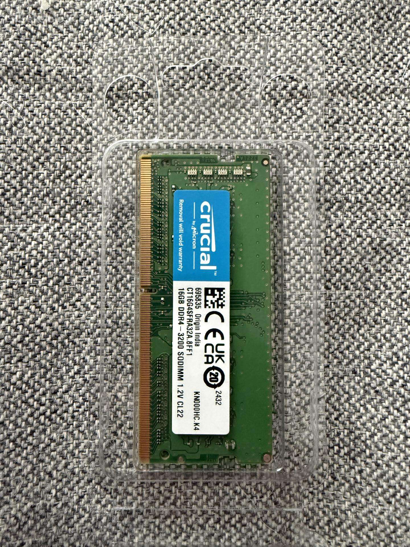Crucial 16gb Ddr4-3200 Sodimm RAM - 2 vnt.