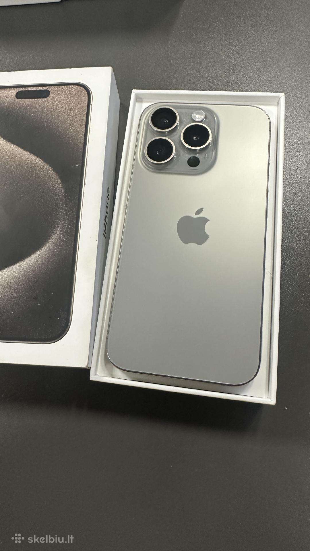 Idealios būklės iPhone 15 Pro 512gb su garantija