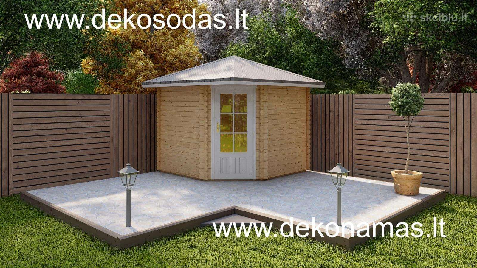 Kampinis medinis sodo namelis 2,60x2,60 m, 40 mm