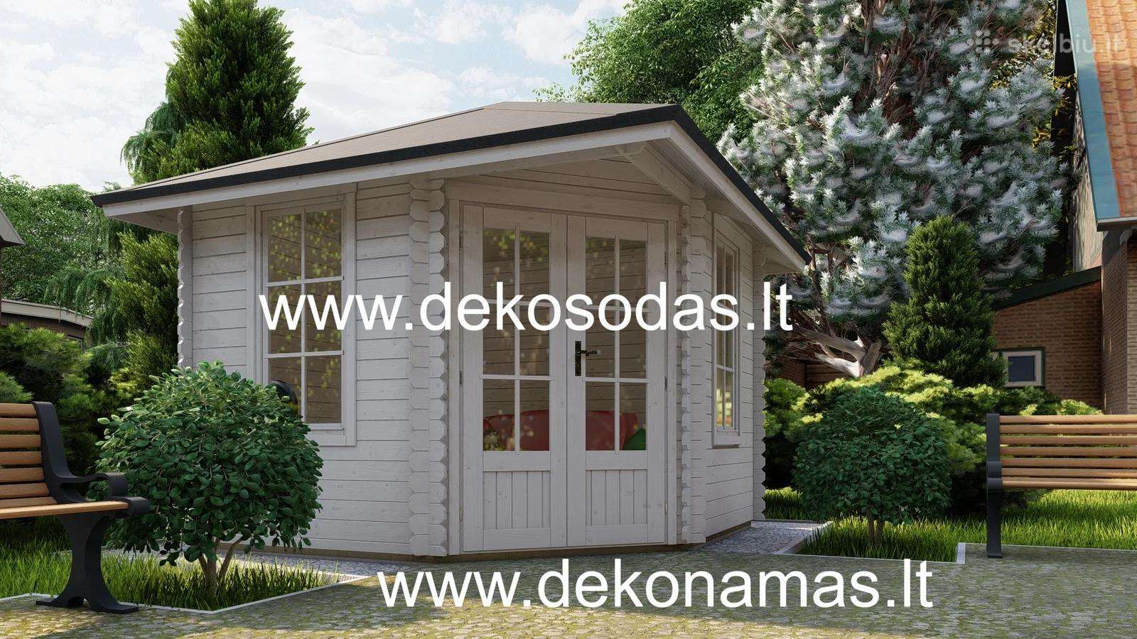 Kampinis medinis sodo namelis 2,98x2,98 m, 40 mm
