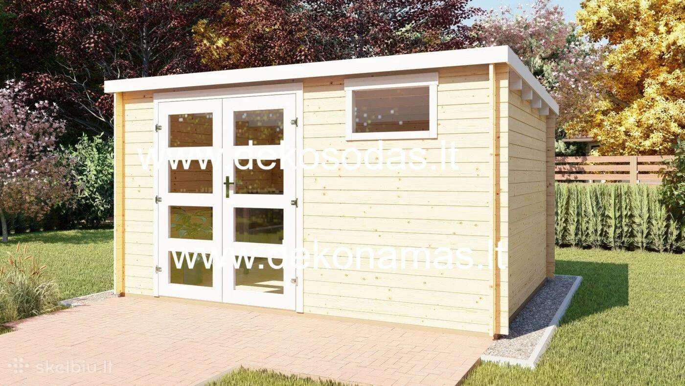 Medinis sodo namelis„urbanflatplus“3,90x3,90 m28mm