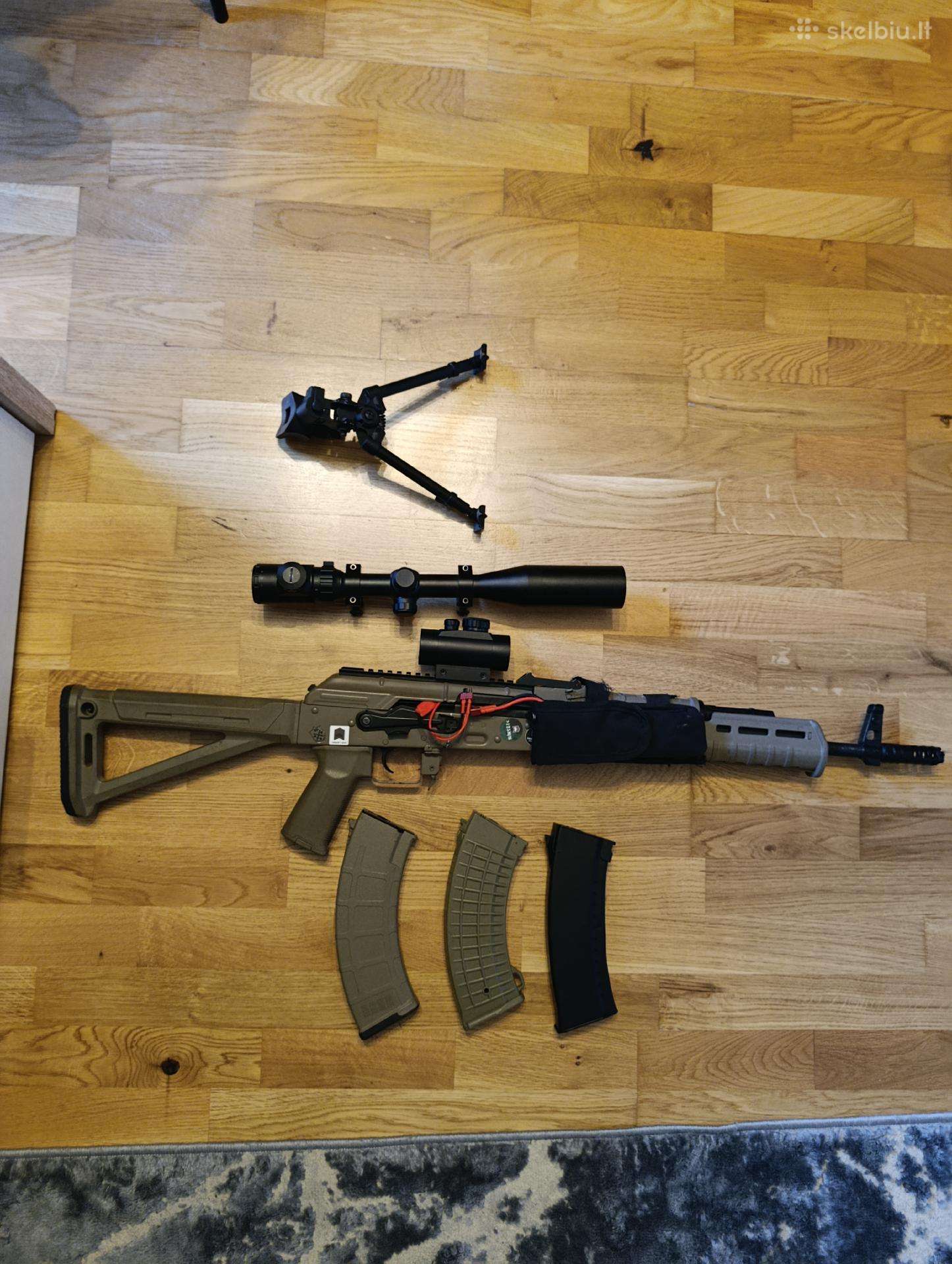 Ak-74, dvikojis snaiperiui, optika 3-9x40 snaperui