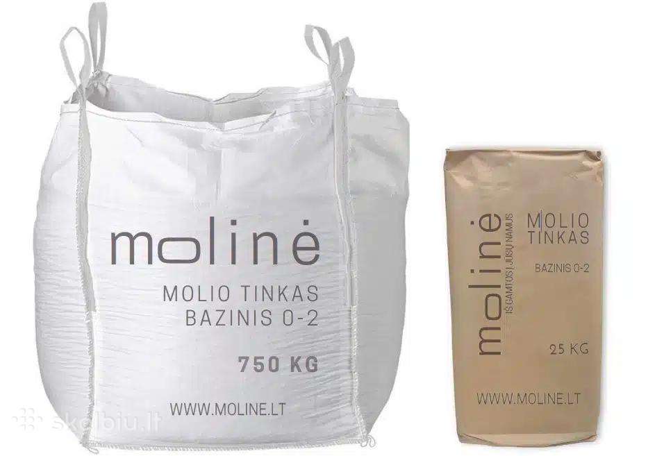 Rudas natūralus bazinis molio tinkas 25kg