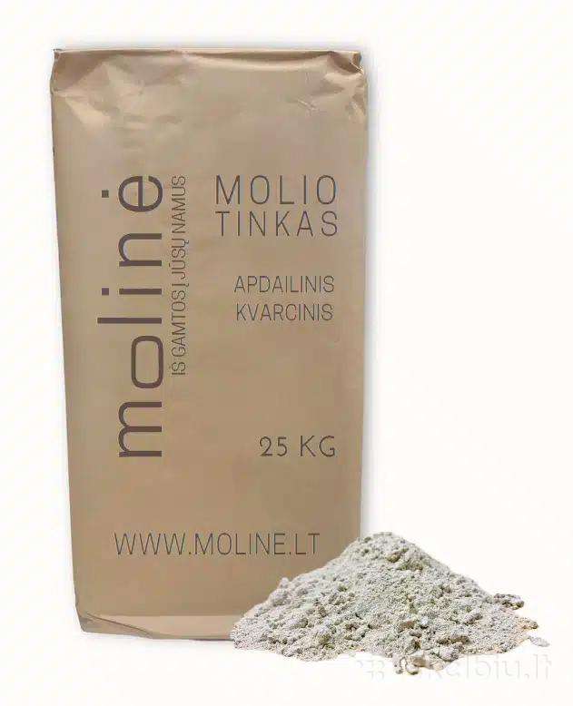 Baltas natūralus apdailinis molio tinkas
