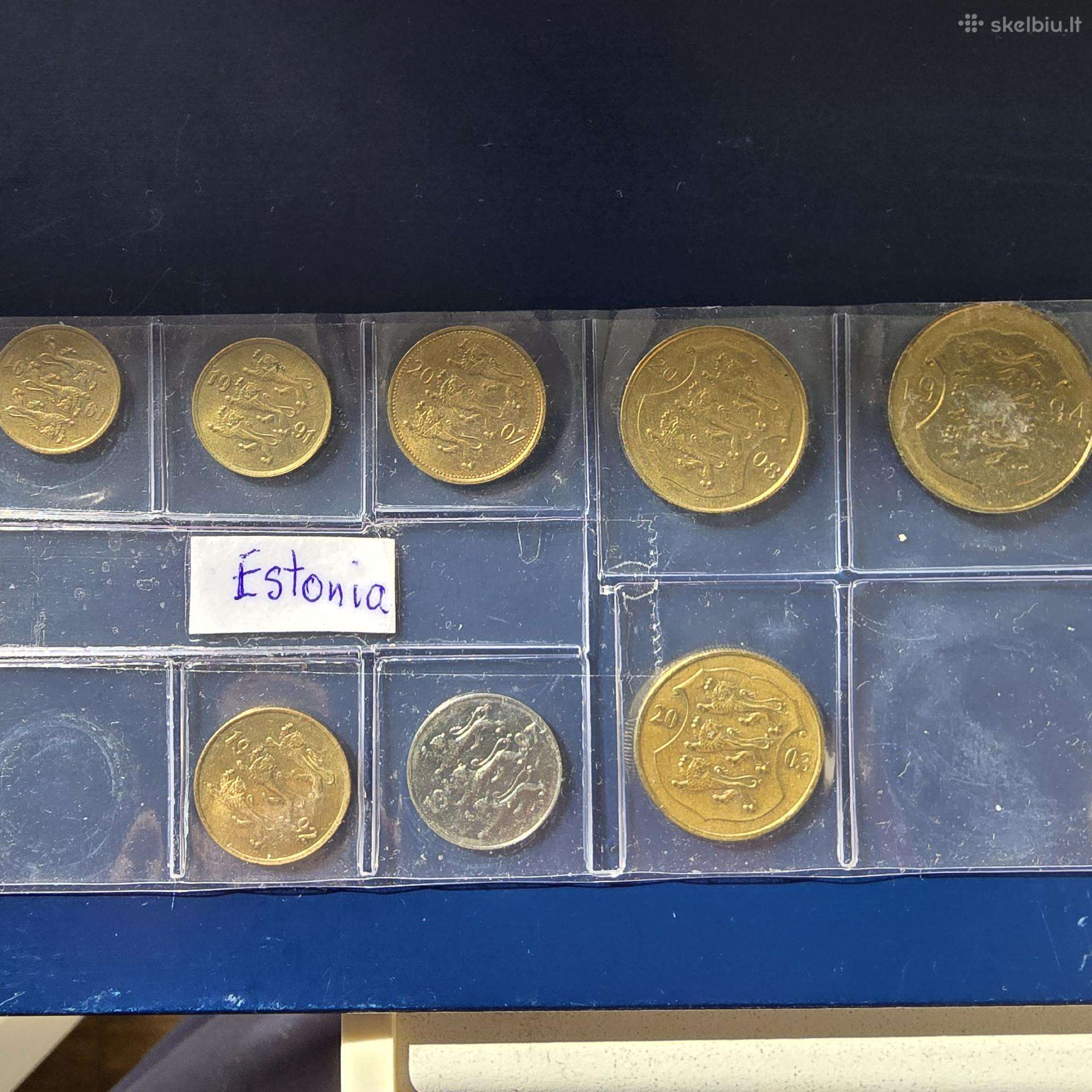 Estija 1991-2008 rink. 5,10,20,50, senti 1,5 kroon