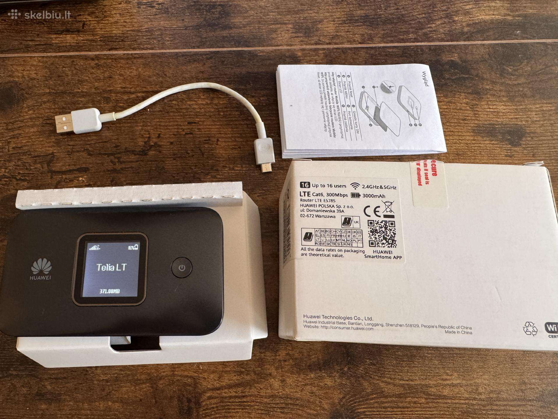 Modemas Huawei E5785-92c 4G Lte idealaus stovio
