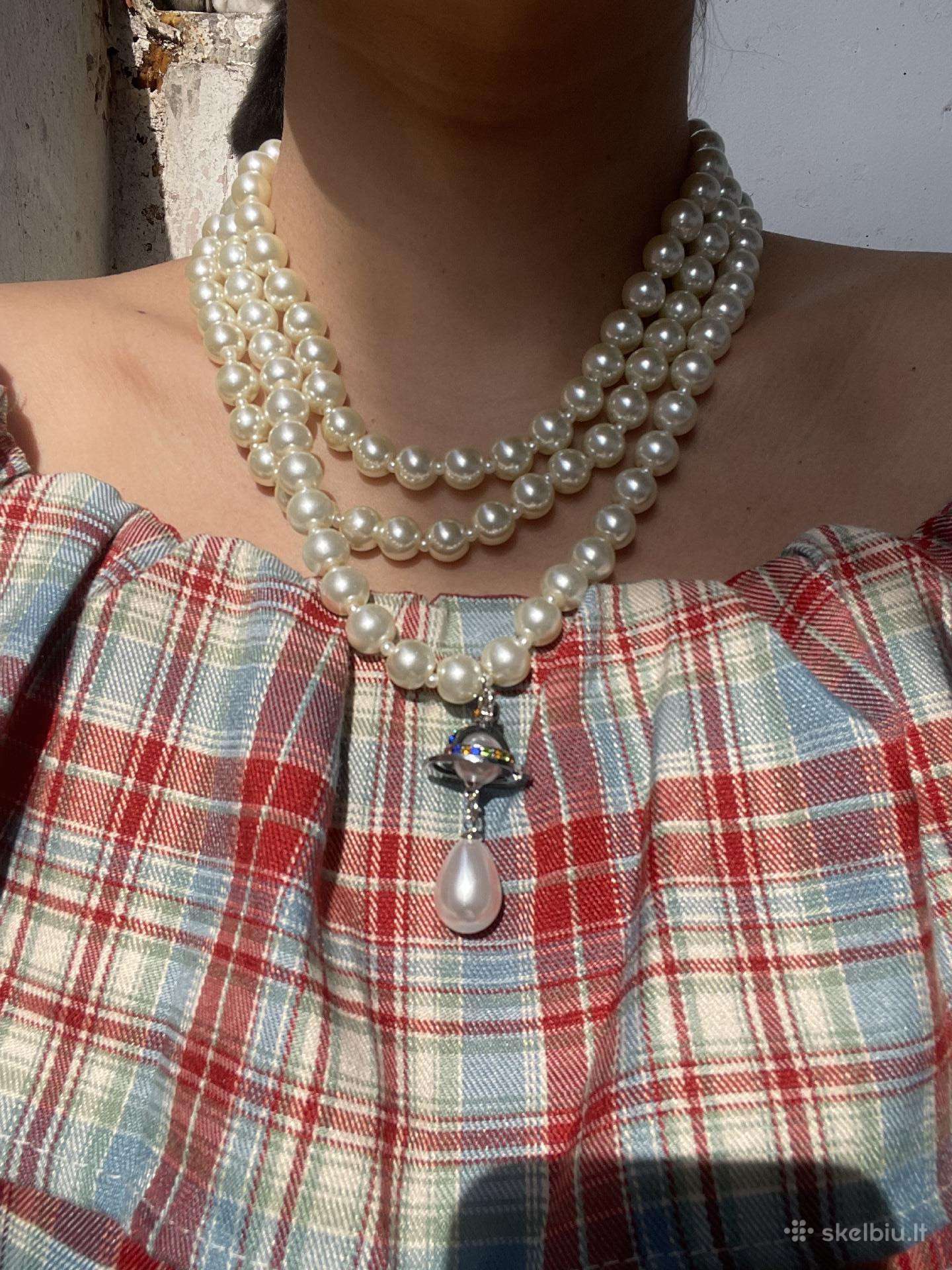 Vivienne Westwood Three Row Pearl Drop Choker