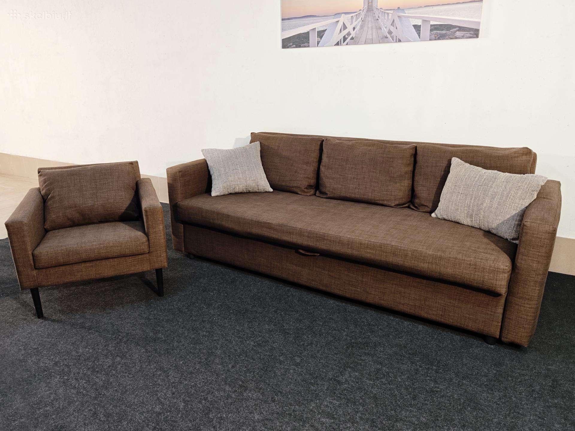 Sofa lova ir fotelis dovanų