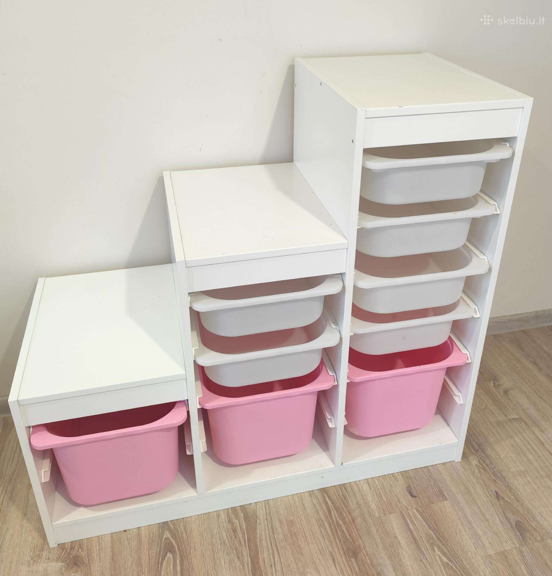 Ikea lentyna daiktams su stalčiais