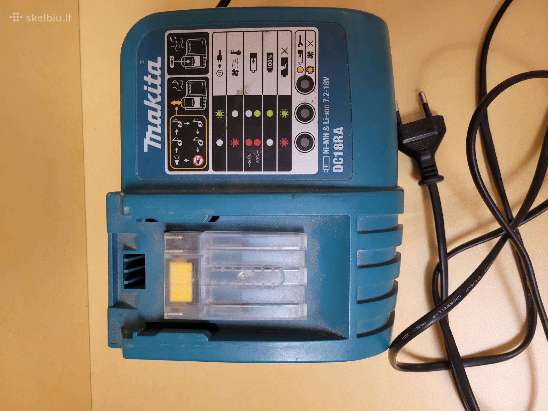 Akumuliatorinio suktuvo Makita pakrovejas 18v