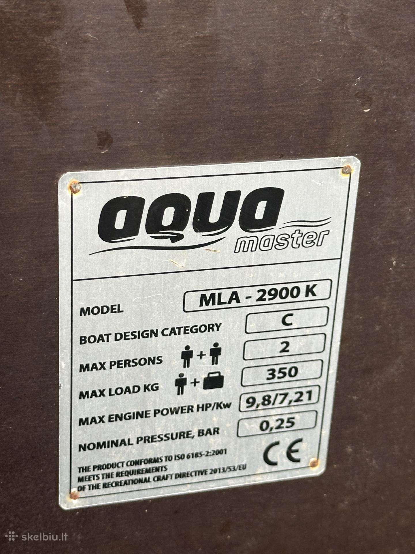 Aqua Master, piepūšamās laivas