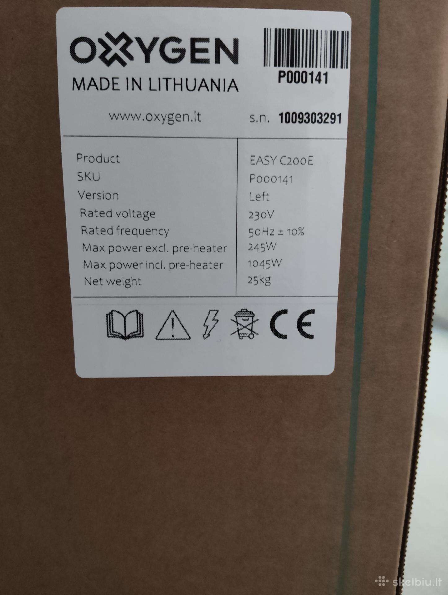 Rekuperatoriaus blokas Oxygen Easy C200e