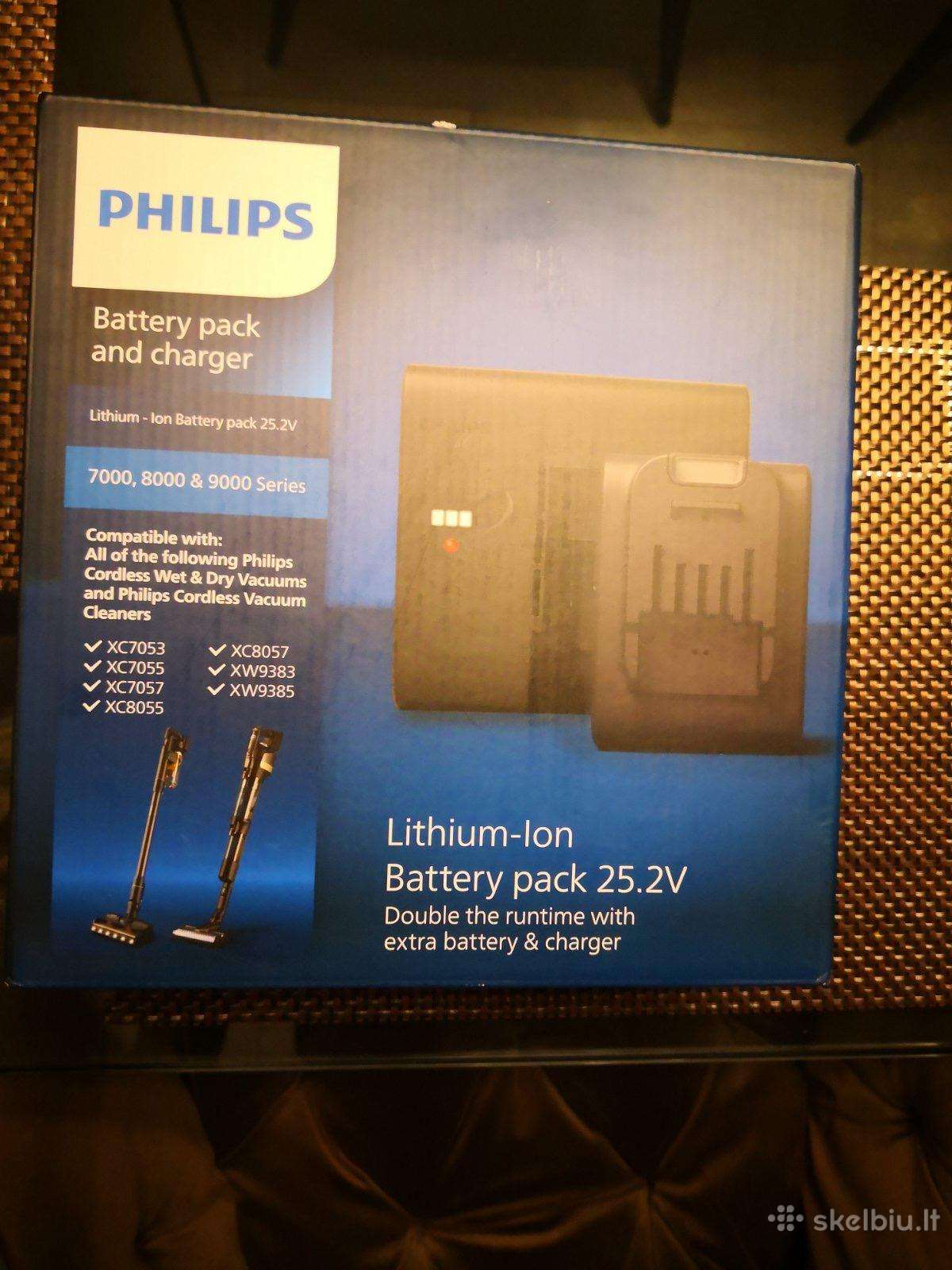Philips Dulkių siurblio baterija ir pakrovejas