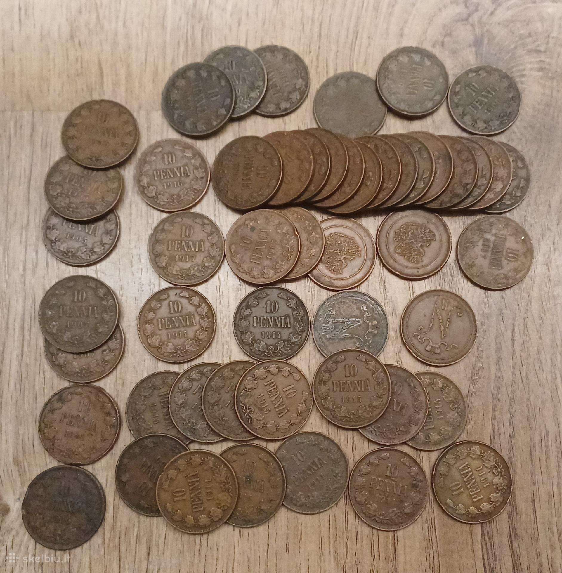 Suomija monetos iki 1917 m. 56 vnt