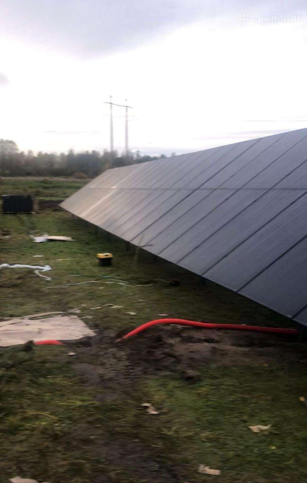 Antžeminė saulės elektrinės konstrukcija