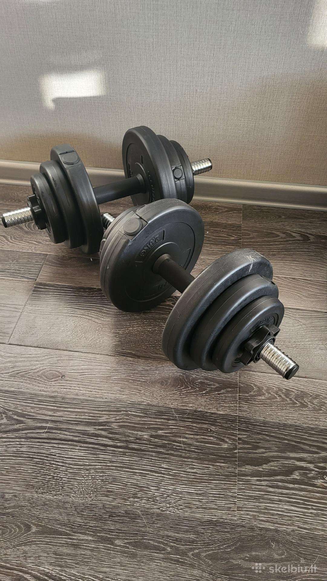 Reguliuojami hanteliai 2x10kg Sportbay