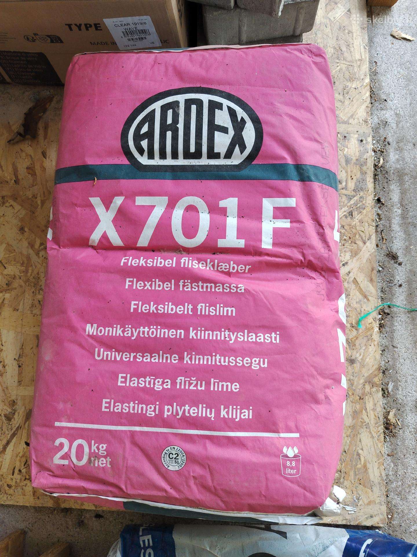 Elastingi plytelių klijai Ardex X 701 F 40 Kg
