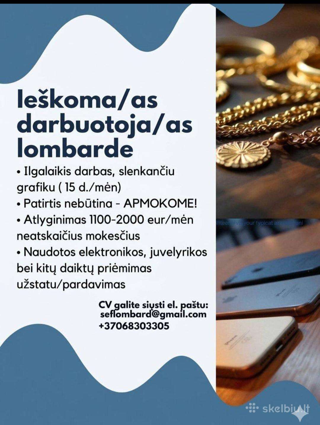 Ieškomas Darbuotojas Lombarde