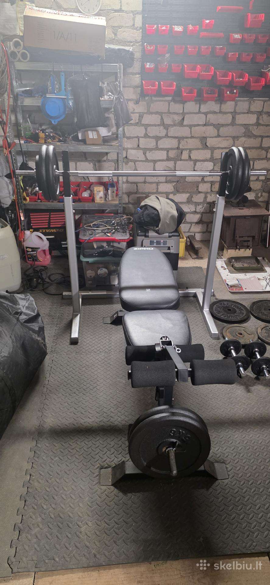 Namų sporto salės komplektas 154 kg svoriu