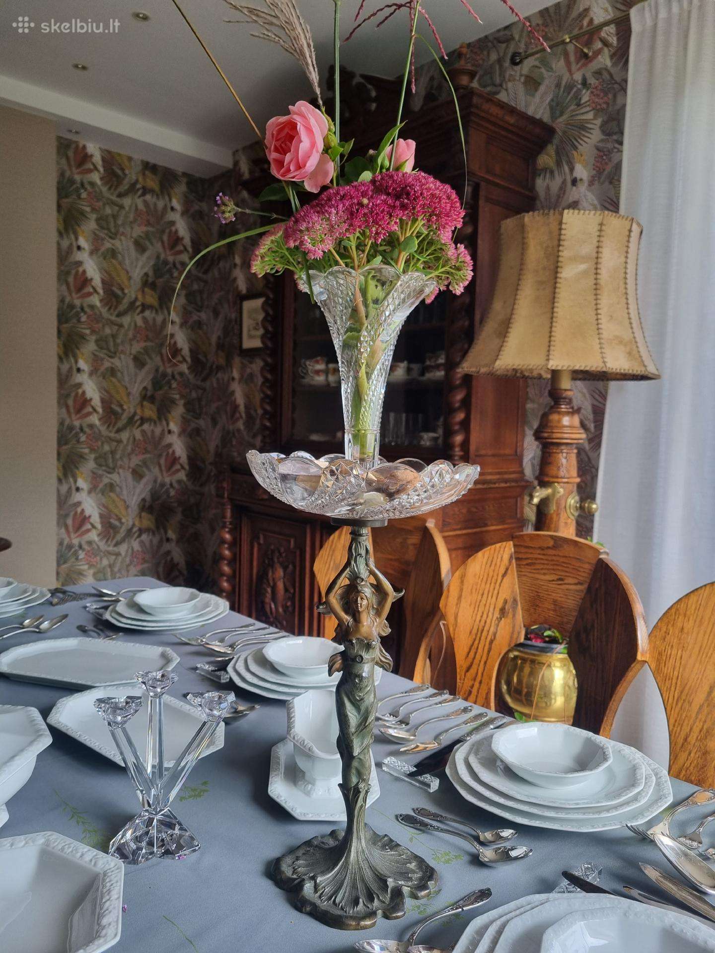 Baccarat stalo centras Art Nouveau