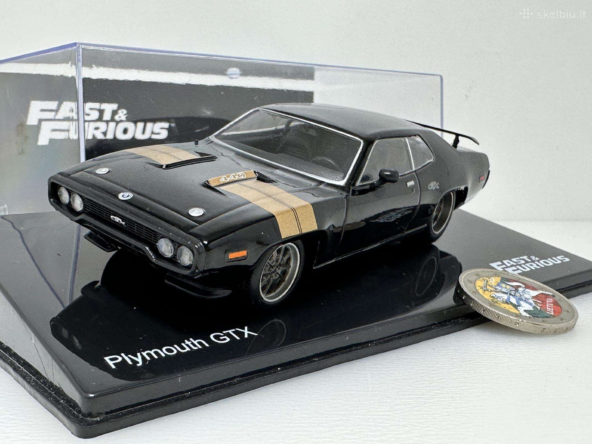 Plymouth Gtx 1971 Dominic Toretto juoda 1:43 Fa