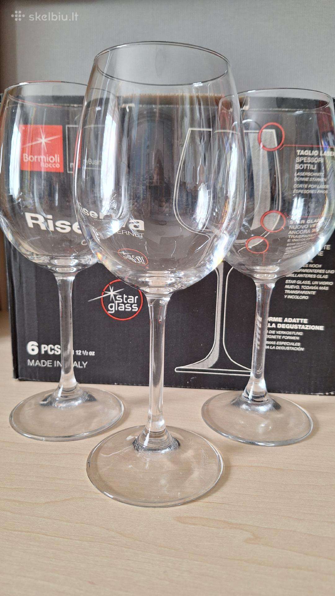 Naujos Bormioli Rocco Riserva Cabernet vyno taurės