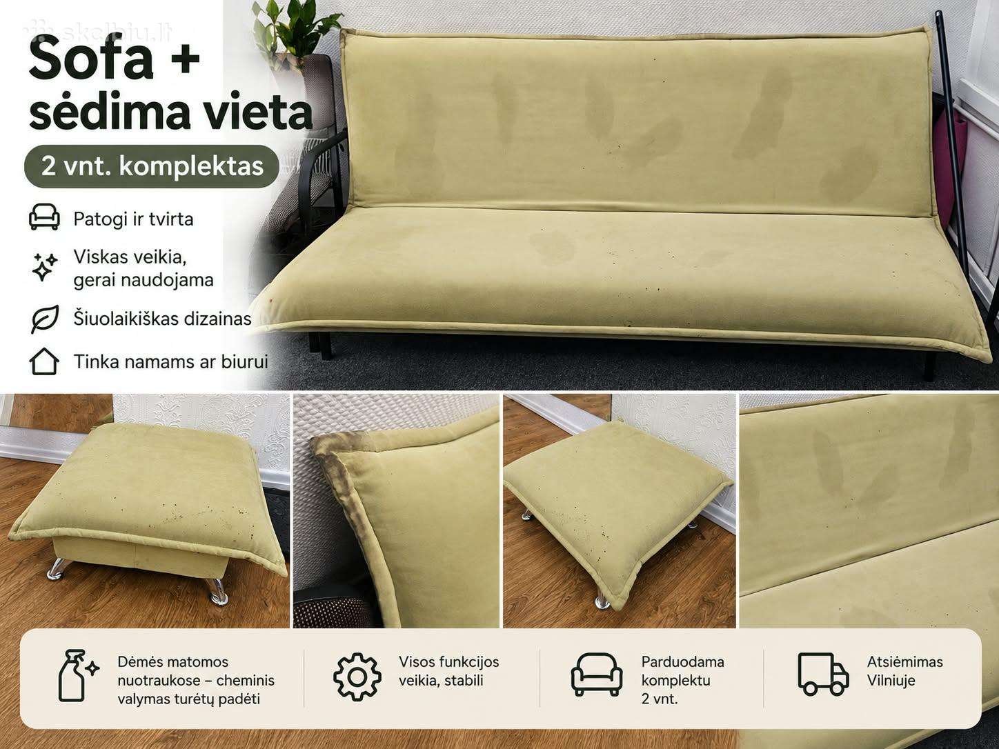 Dovanuju Sofa + Sėdima vietą