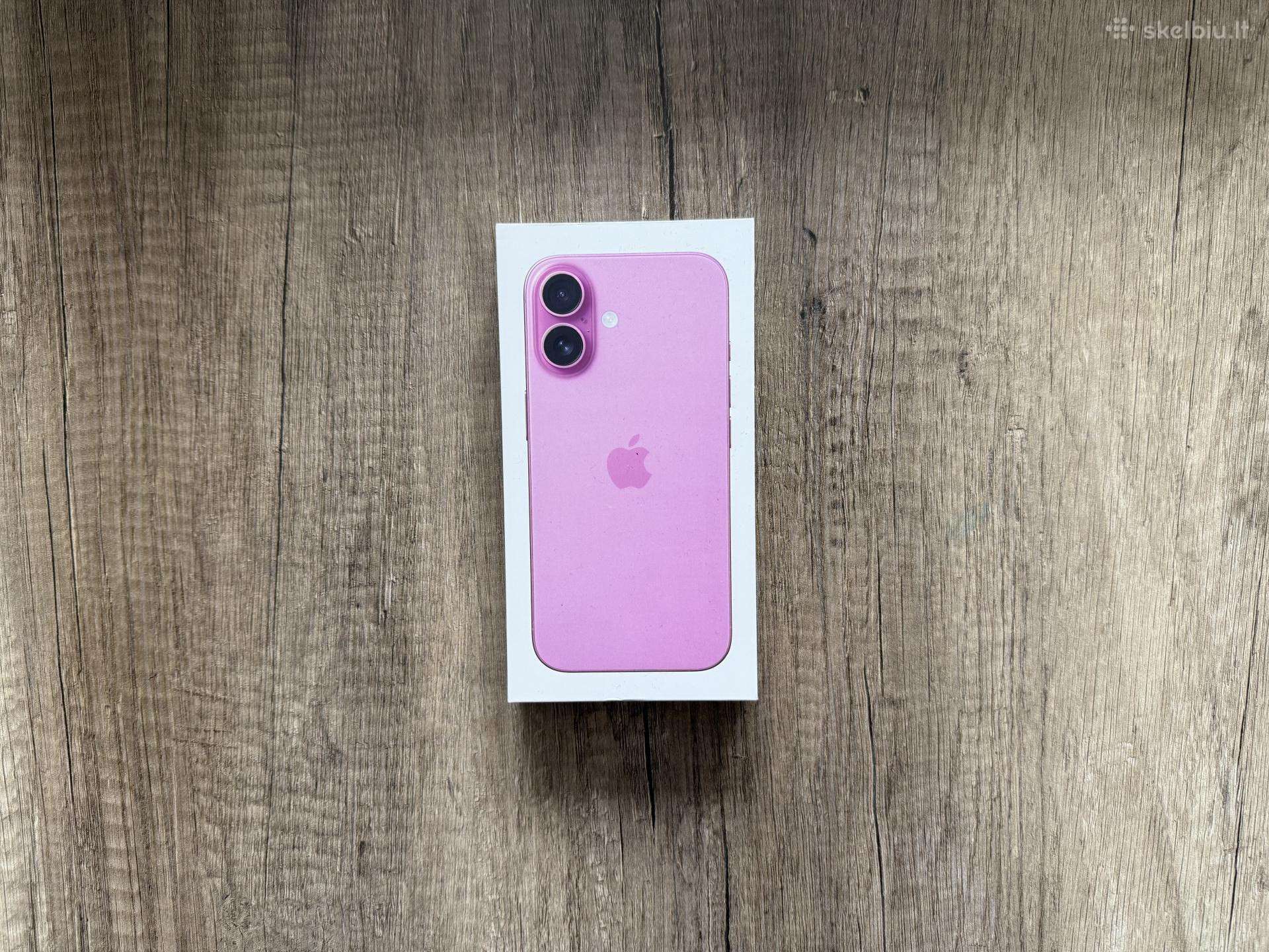 Naujas supakuotas iPhone 16 128gb Pink