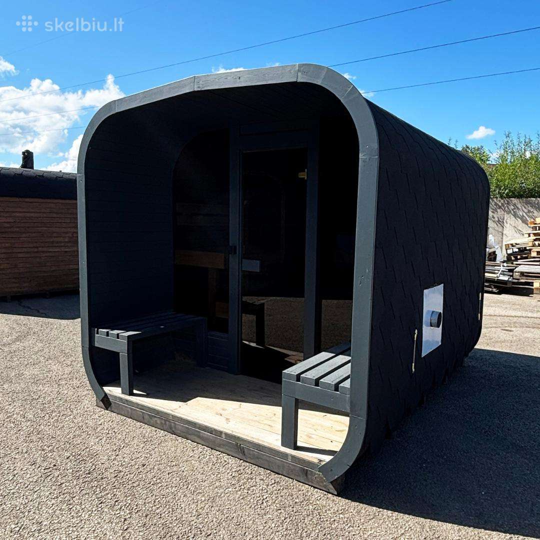 !Turime vietoje! 3m Cube pirtis su terasa