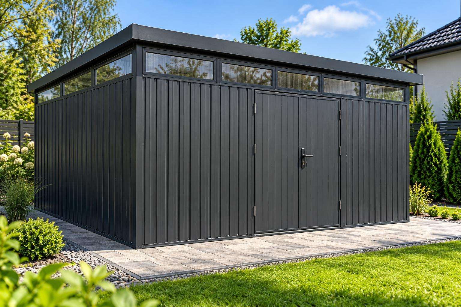 Didelis metalinis sodo sandėliukas 3,96x2,94 m