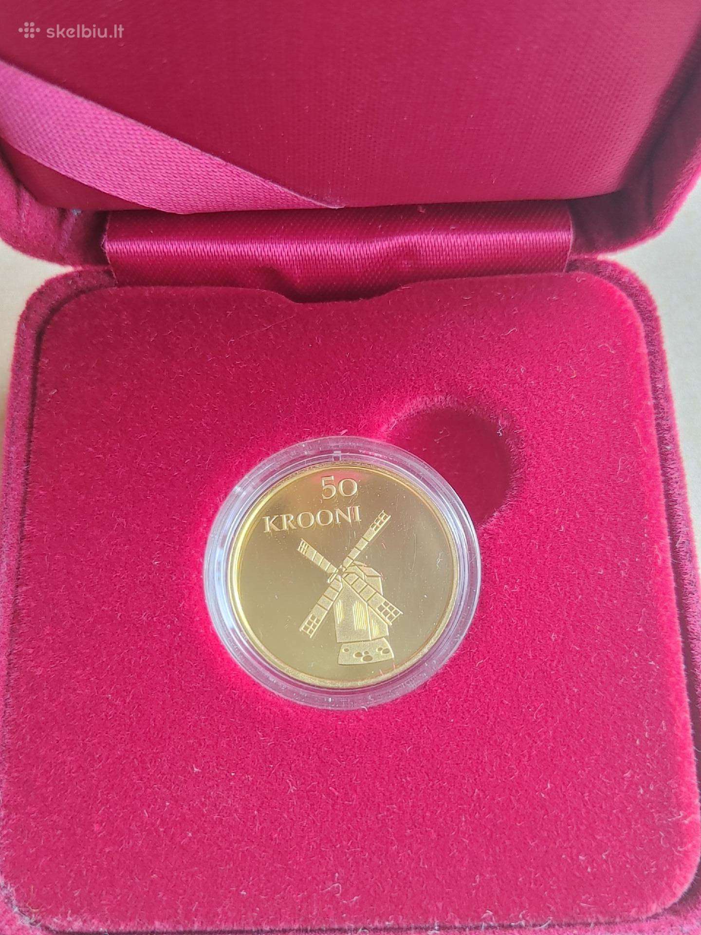 2008m - Estija 50 kroon Malūnas (auksas 8,64)
